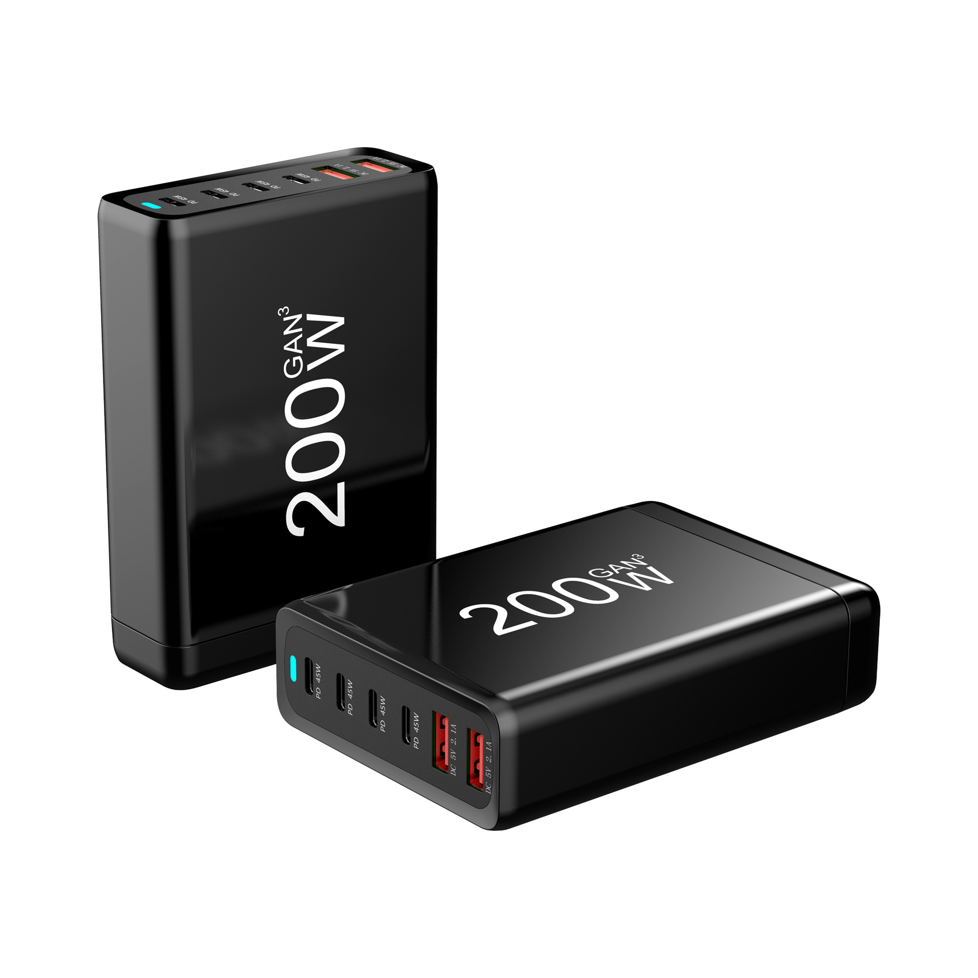 200W Multi-function Desktop PD Charger